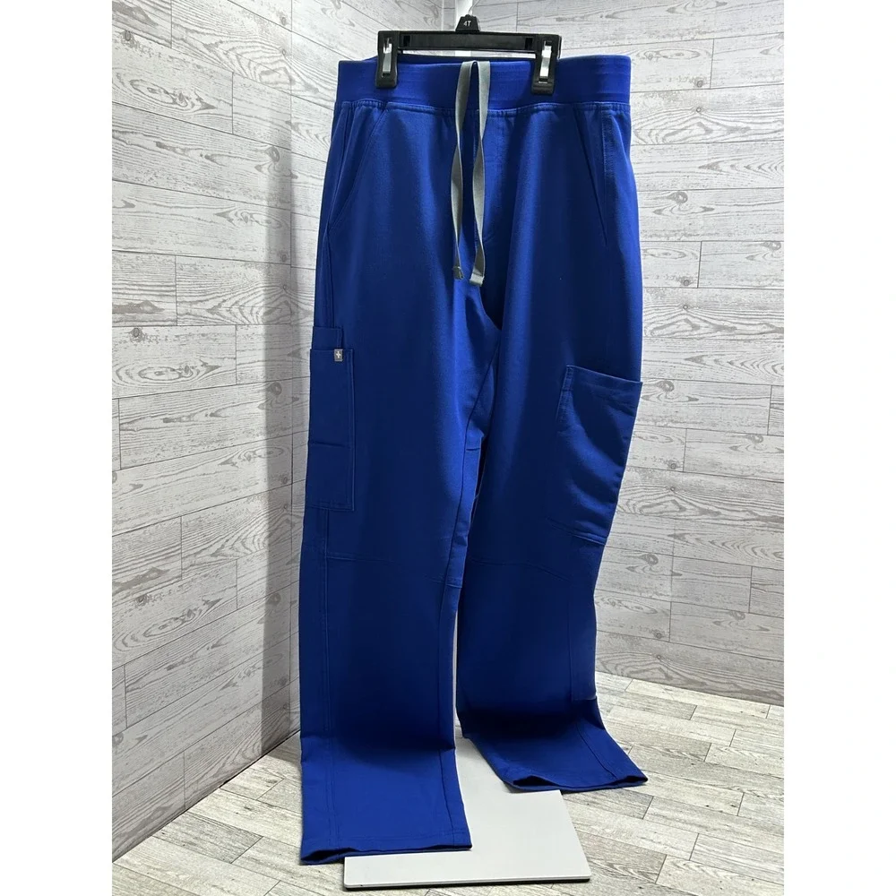 FIGS Axim Scrub Pants XS Blue Technical‎ Collection Cargo Drawstring T2001